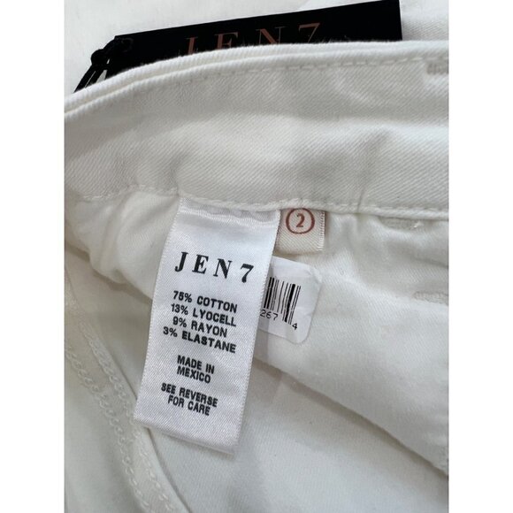 NWT Jen7 by 7 for All Mankind Size 2 Cropped Skinny Jeans White MSRP $99 - Picture 9 of 12